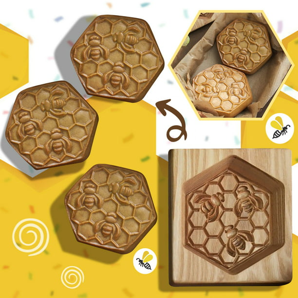 Animals Tree Molds for Birthday Christmas Party Embossing Mold for Cookies Cookie Cutter Wooden Baking Cookie Molds A DIY Shapes Cookie Stamp Wooden Carved Mold for Gingerbread